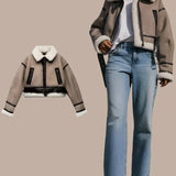 Modinzi Frey Line – Shearling Trim Aviator Jacket