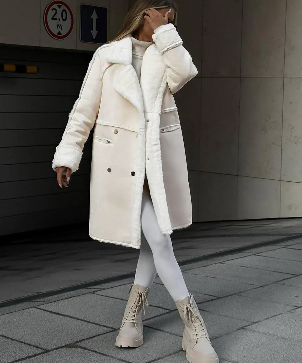 Modinzi Frost Luxe – Shearling Trench Coat