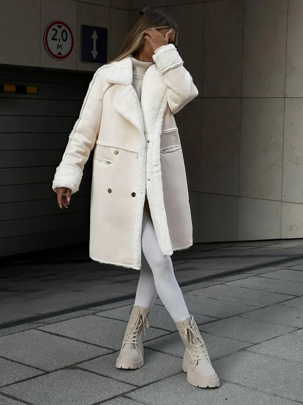 Modinzi Frost Luxe – Shearling Trench Coat