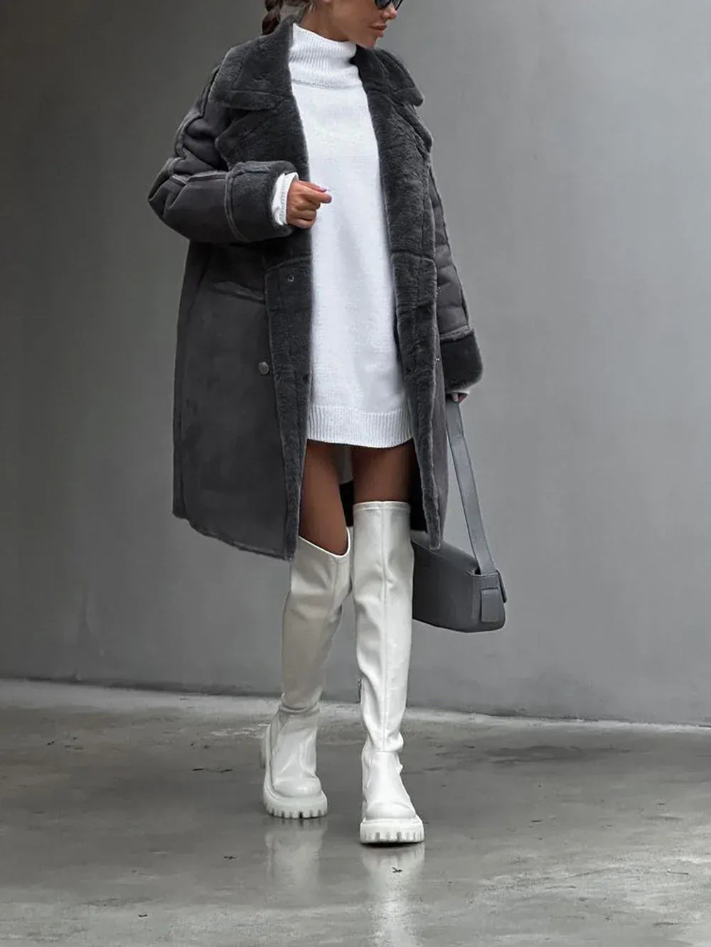 Modinzi Frost Luxe – Shearling Trench Coat