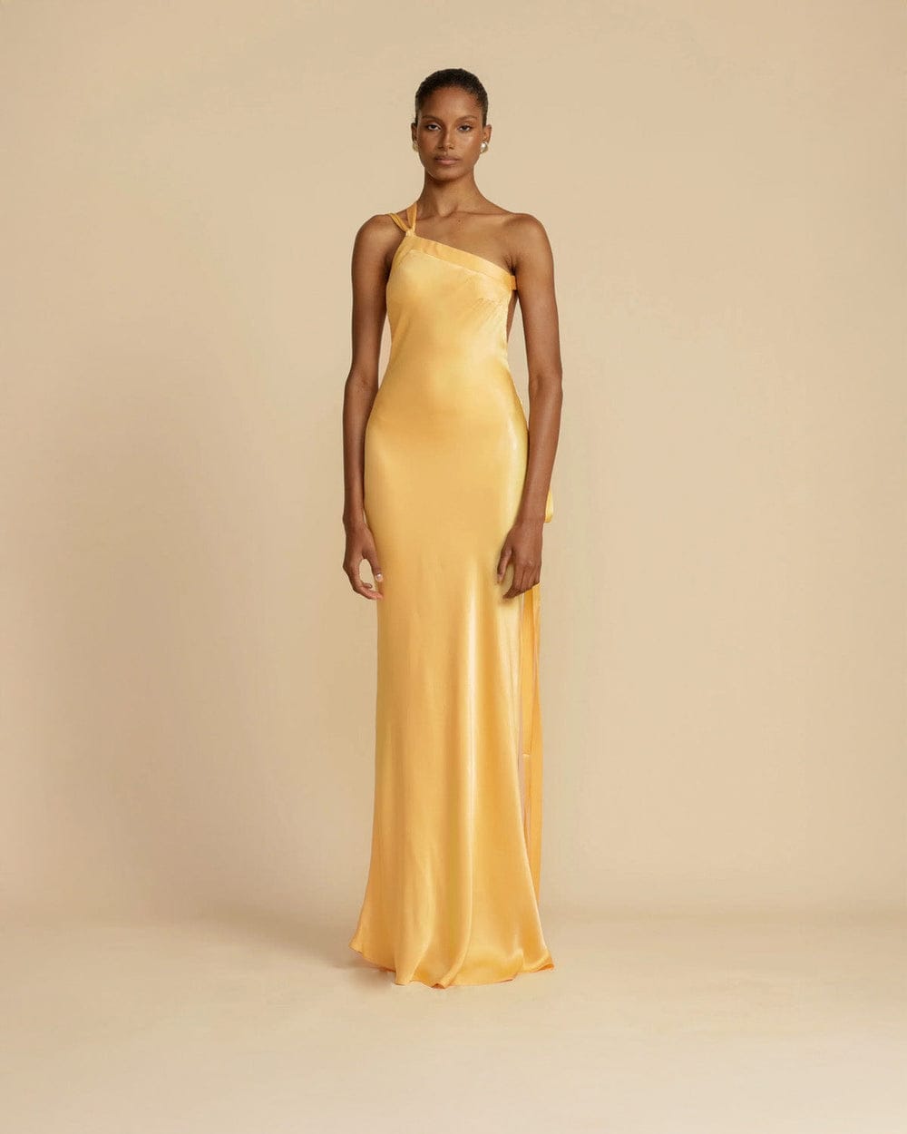 Modinzi Golden Hour – Backless Tie Maxi Dress