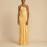 Modinzi Golden Hour – Backless Tie Maxi Dress