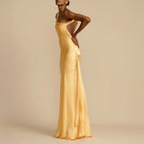 Modinzi Golden Hour – Backless Tie Maxi Dress