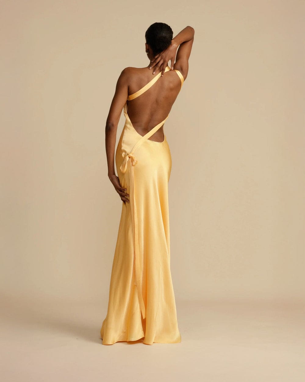 Modinzi Golden Hour – Backless Tie Maxi Dress