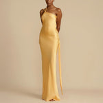 Modinzi Golden Yellow / 6 Golden Hour – Backless Tie Maxi Dress