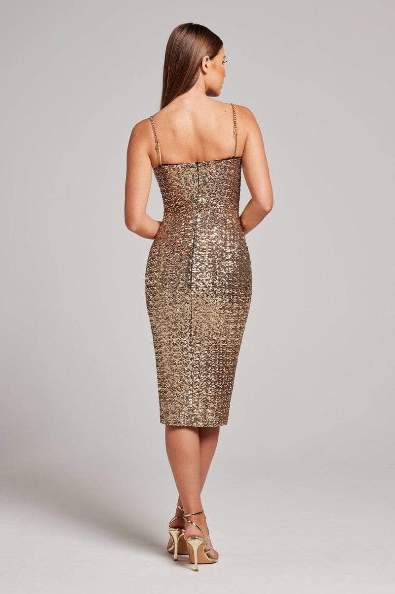 Modinzi Golden Hour – Sequin Midi Dress