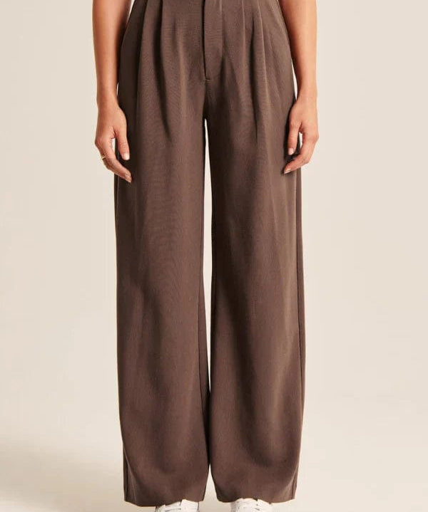 Modinzi Harbour Fold – Pleated Wide-Leg Trouser