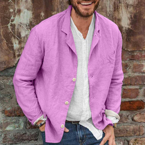 Grant - Loose jacket in cotton and linen