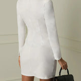 Leona Noir – Double Breasted Blazer Dress