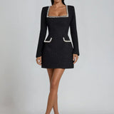 Modinzi black / 6 (XS) Ivonne Pearl – Tweed Mini Dress