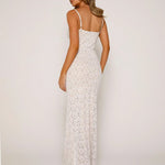 Modinzi Ivory Elegance – Lace Column Dress