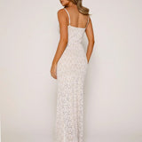 Modinzi Ivory Elegance – Lace Column Dress