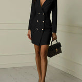 Modinzi Leona Noir – Double Breasted Blazer Dress