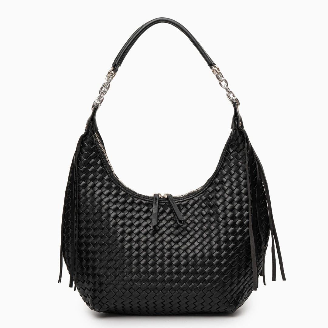 Modinzi black Liora Curve – Woven Shoulder Bag