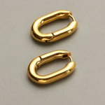 Modinzi Gold Liora Link – Mini Rectangular Earrings