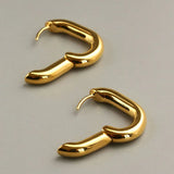 Modinzi Gold Liora Link – Mini Rectangular Earrings