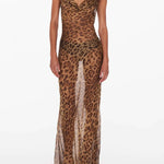 Modinzi Animal / 6 (XS) Lucent Wild – Cowl Neck Evening Dress