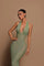 Modinzi Maxi dress Green / 6 (XS) Luna’s Enchanted Emerald Gown – Shimmering Halter Neck Sequin Maxi Dress