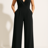 Modinzi Black and Wite / 6 Luxe Grace – Wide Leg Wrap Jumpsuit