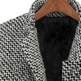 Modinzi Mae Crest – Tailored Houndstooth Long Coat
