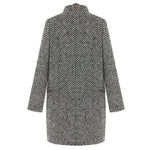 Modinzi Mae Crest – Tailored Houndstooth Long Coat