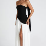 Eclipse Drama – Lace-Up Maxi Dress