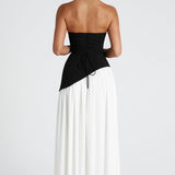 Eclipse Drama – Lace-Up Maxi Dress