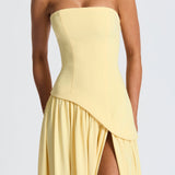 Eclipse Drama – Lace-Up Maxi Dress