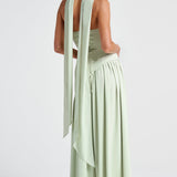 Eclipse Drama – Lace-Up Maxi Dress