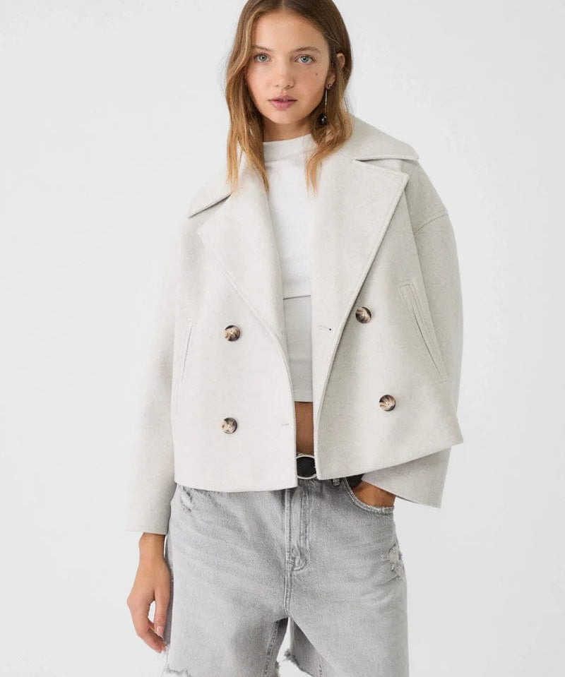 Modinzi Beige / 6 Manor Classic – Double-Breasted Peacoat