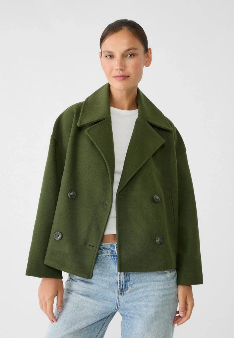 Modinzi Green / 6 Manor Classic – Double-Breasted Peacoat