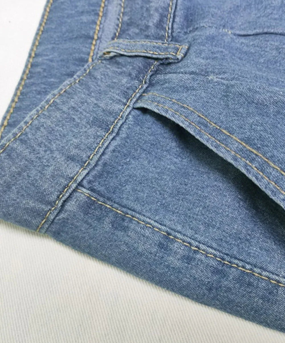 Modinzi Mara Drape – Pleated Wide-Leg Jeans