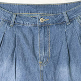 Modinzi Mara Drape – Pleated Wide-Leg Jeans