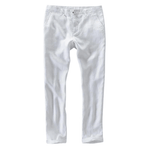 Modinzi Mens Trousers White / 32 Men’s Casual Linen Blend Trousers – Lightweight Straight-Leg Summer Pants