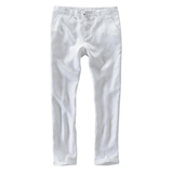 Modinzi Mens Trousers White / 32 Men’s Casual Linen Blend Trousers – Lightweight Straight-Leg Summer Pants