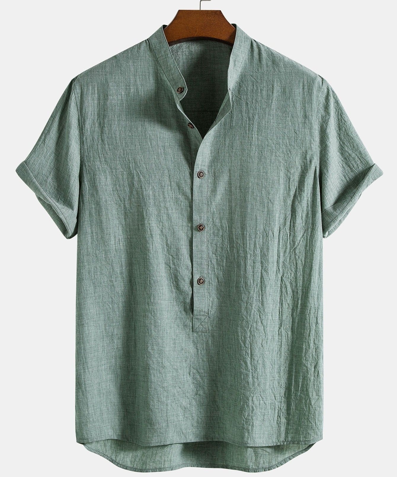 Modinzi mens set Men’s Casual Linen Set – Short Sleeve Shirt and Elastic Waist Pants