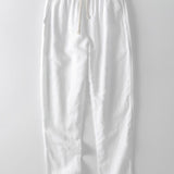 Modinzi mens set Men’s Casual Linen Set – Short Sleeve Shirt and Elastic Waist Pants