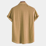 Modinzi mens Shirts Men’s Casual Short Sleeve Button Shirt – Lightweight Textured Summer Top