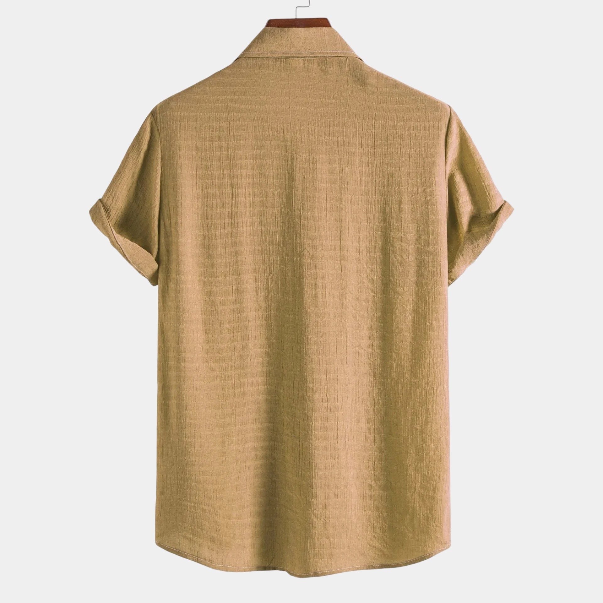 Modinzi mens Shirts Men’s Casual Short Sleeve Button Shirt – Lightweight Textured Summer Top