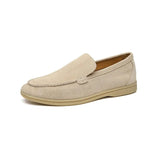Modinzi mens shoes Beige / 6 Men’s Casual Suede Loafers – Lightweight Slip-On Driving Shoes with Rubber Sole