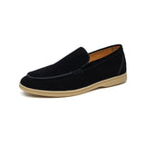 Modinzi mens shoes black / 6 Men’s Casual Suede Loafers – Lightweight Slip-On Driving Shoes with Rubber Sole