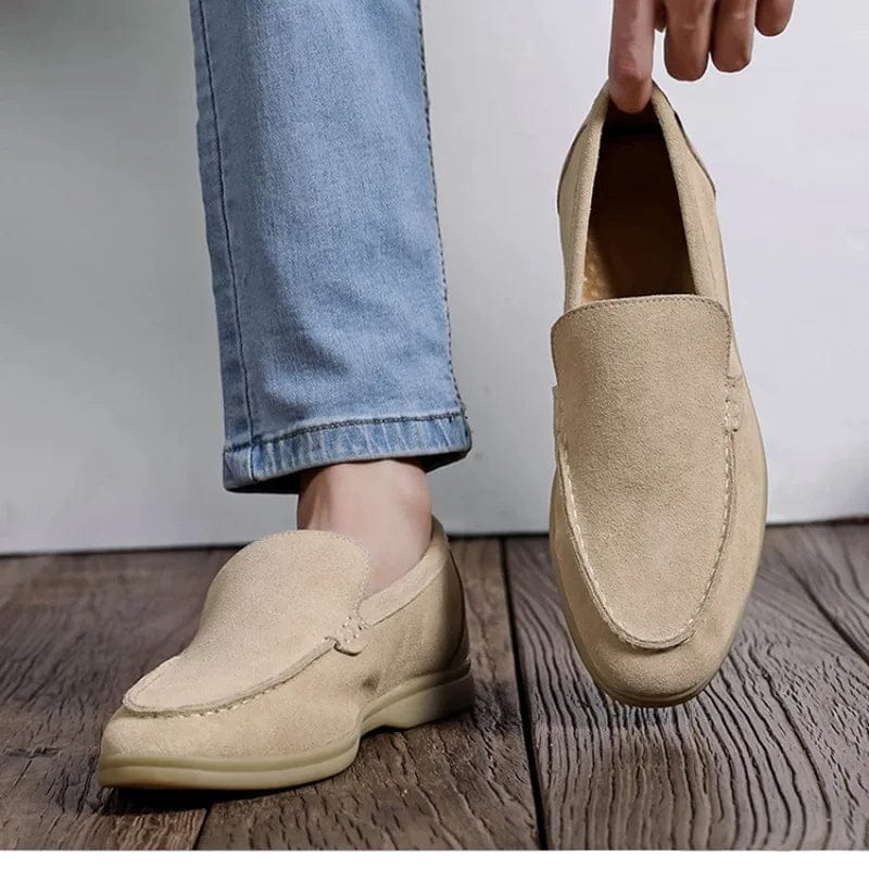 Modinzi mens shoes Men’s Casual Suede Loafers – Lightweight Slip-On Driving Shoes with Rubber Sole