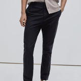 Modinzi Mens Trousers black / XS Men’s Classic Linen-Blend Tailored Pants – Slim Tapered Fit