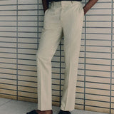 Modinzi Mens Trousers Men’s Classic Linen-Blend Tailored Pants – Slim Tapered Fit
