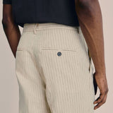 Modinzi Mens Trousers Men’s Classic Linen-Blend Tailored Pants – Slim Tapered Fit