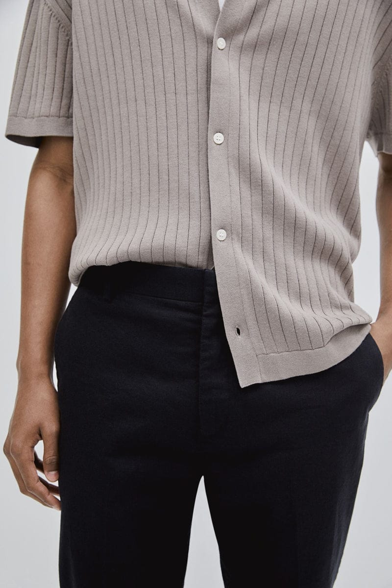 Modinzi Mens Trousers Men’s Classic Linen-Blend Tailored Pants – Slim Tapered Fit