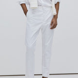 Modinzi Mens Trousers White / XS Men’s Classic Linen-Blend Tailored Pants – Slim Tapered Fit