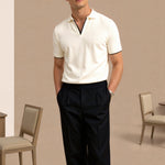 Modinzi men Shirts Men’s Contrast Trim Polo Shirt – Short Sleeve Smart Casual Knit Top