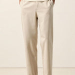 Modinzi Men Trousers Beige / S Men’s Elastic Waist Smart Casual Trousers – Relaxed Fit Cotton Blend Pants