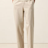 Modinzi Men Trousers Beige / S Men’s Elastic Waist Smart Casual Trousers – Relaxed Fit Cotton Blend Pants